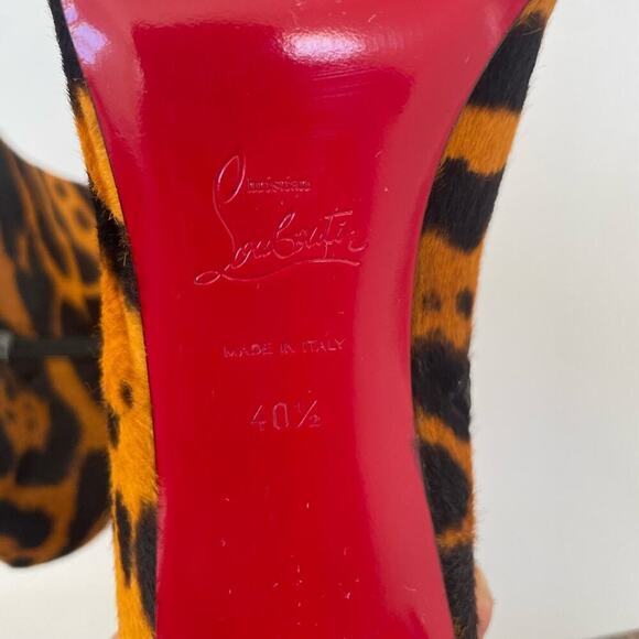 Christian Louboutin So Kate Booty 85 Leopard Heel Bootie EU 40.5 - Picture 8 of 13